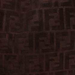 Pre Owned Fendi Brown FF Logo Suede Hobo