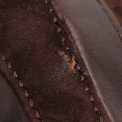 Pre Owned Fendi Brown FF Logo Suede Hobo