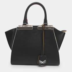 Pre Owned Fendi Black Leather Petite 3Jours Tote