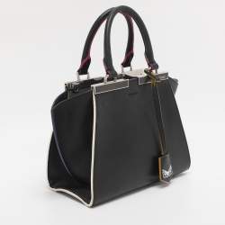 Pre Owned Fendi Black Leather Petite 3Jours Tote