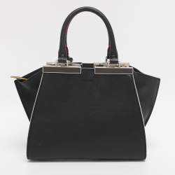 Pre Owned Fendi Black Leather Petite 3Jours Tote