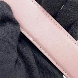 Pre Owned Fendi Bolsa Vitto Dolce Studded Shoulder Bag Pink Leather
