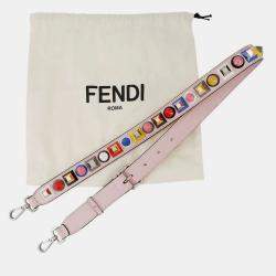 Pre Owned Fendi Bolsa Vitto Dolce Studded Shoulder Bag Pink Leather