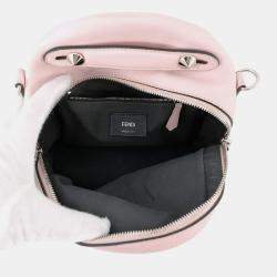 Pre Owned Fendi Bolsa Vitto Dolce Studded Shoulder Bag Pink Leather