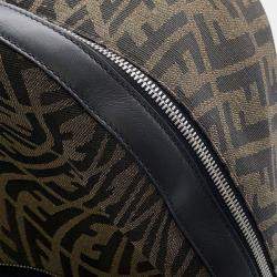 Pre Owned Fendi FF Vertigo Brown Canvas Backpack 