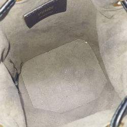 Pre Owned Fendi Black Leather Montrezo Bucket Bag Mini