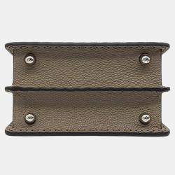 Pre Owned Fendi Brown Leather Selleria Peekaboo I SEE U Petite