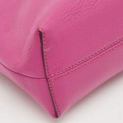 Pre Owned Fendi Pink Leather Mini By The Way Crossbody Bag