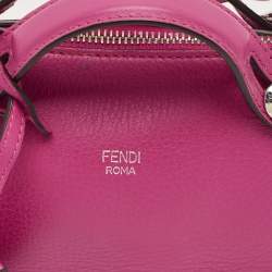 Pre Owned Fendi Pink Leather Mini By The Way Crossbody Bag