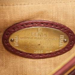 Pre Owned Fendi Metallic Pink Selleria Leather Regular Peekaboo Tote