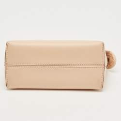 Pre Owned Fendi Peach Leather Mini By The Way Bag