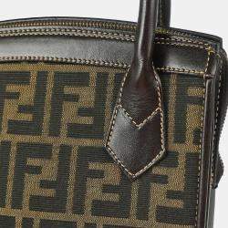 Pre Owned Fendi Brown Zucca Handbag