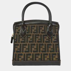 Pre Owned Fendi Brown Zucca Handbag