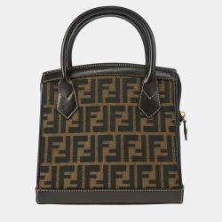Pre Owned Fendi Brown Zucca Handbag