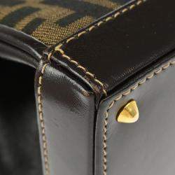 Pre Owned Fendi Brown Zucca Handbag