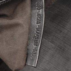 Pre Owned Fendi Gray Felt Zucca Baguette Handbag