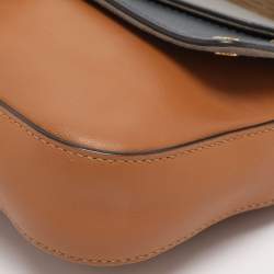 Pre Owned Fendi Multicolor Leather Medium Flip Baguette Crossbody Bag