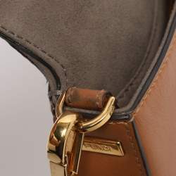 Pre Owned Fendi Multicolor Leather Medium Flip Baguette Crossbody Bag