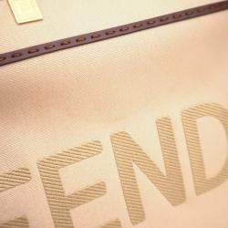 Pre Owned Fendi Medium Brown Canvas Sunshine Shopper Tote