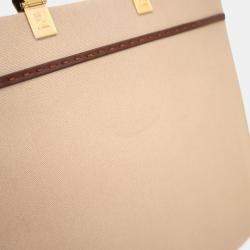 Pre Owned Fendi Medium Brown Canvas Sunshine Shopper Tote