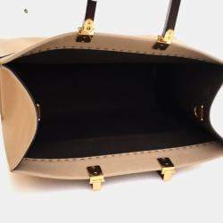 Pre Owned Fendi Medium Brown Canvas Sunshine Shopper Tote