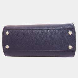 Pre Owned Fendi Peekaboo Mini Selleria Handbag In Calf Leather