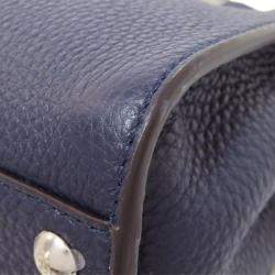 Pre Owned Fendi Peekaboo Mini Selleria Handbag In Calf Leather
