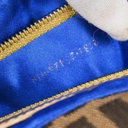 Pre Owned Fendi Gold Embroidered Zucca Baguette Handbag