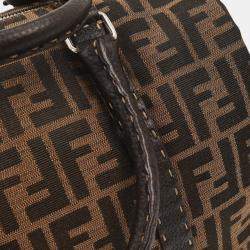 Pre Owned Fendi Brown Zucca Duffle Bag