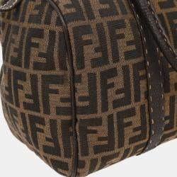 Pre Owned Fendi Brown Zucca Duffle Bag