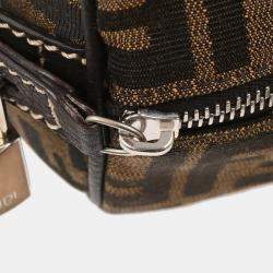 Pre Owned Fendi Brown Zucca Duffle Bag