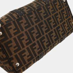 Pre Owned Fendi Brown Zucca Duffle Bag