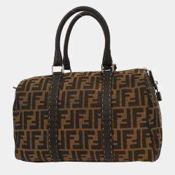 Pre Owned Fendi Brown Zucca Duffle Bag