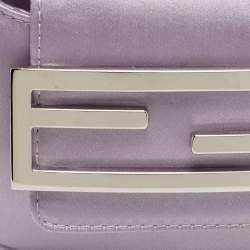Pre Owned Fendi Lilac Satin Mini Cookie Bag