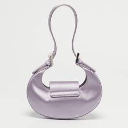 Pre Owned Fendi Lilac Satin Mini Cookie Bag