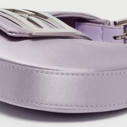 Pre Owned Fendi Lilac Satin Mini Cookie Bag