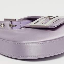 Pre Owned Fendi Lilac Satin Mini Cookie Bag