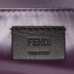 Pre Owned Fendi Lilac Satin Mini Cookie Bag