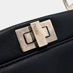 Pre Owned Fendi Black Leather Peekaboo Mini