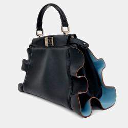 Pre Owned Fendi Black Leather Peekaboo Mini