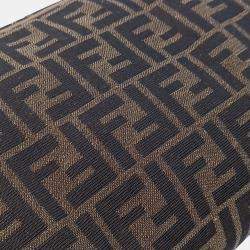 Pre Owned Fendi Brown Fabric Toiletry Pouch