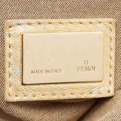 Pre Owned Fendi Gold Textured Leather Spy Hobo