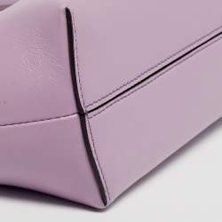 Pre Owned Fendi Lilac Leather Small Fendi First Clutch Bag