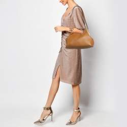 Pre Owned Fendi Brown Leather Medium First Shoulder Bag