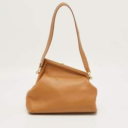 Pre Owned Fendi Brown Leather Medium First Shoulder Bag