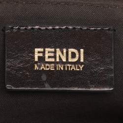 Pre Owned Fendi Black Leather Maxi Baguette Flap Shoulder Bag