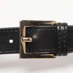 Pre Owned Fendi Black Leather Maxi Baguette Flap Shoulder Bag