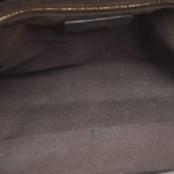 Pre Owned Fendi Black Leather Maxi Baguette Flap Shoulder Bag