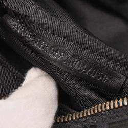 Pre Owned Fendi Black Canvas Zucchino Handbag