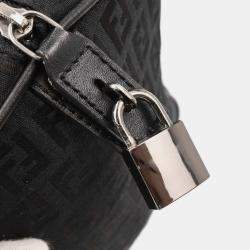 Pre Owned Fendi Black Canvas Zucchino Handbag